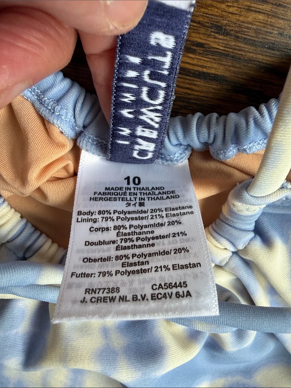 Crewcuts Girls' Light Blue & Cream Tie-Dye Two-Piece Swim Set